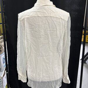 Equipment Femme White Silk Long Sleeve Blouse